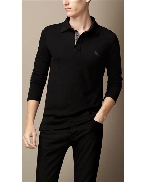 burberry polo man|burberry long sleeve polo men's.